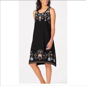 J. Jill Black Embroidered Dress